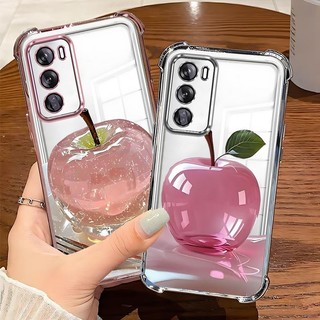 Thích hợp cho Ốp điện thoại OPPO Reno12 Pro Thiết kế pha lê Apple Đơn giản Nhỏ trong suốt Chất liệu TPU trong suốt Giá cả phải chăng Chống sốc Chống trượt Chống rơi