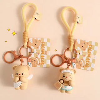 Hoạt Hình Bơ Móc Khóa Anime Dễ Thương PVC Gấu Móc Khóa Đồ Chơi Cho Mặt Dây Chuyền Túi Phụ Kiện Quà Tặng Cặp Đôi