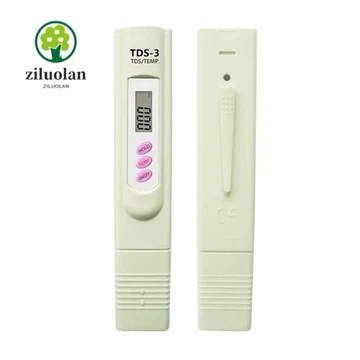 Bút kiểm tra chất lượng nước ZILUOLAN, Màn hình có đèn nền lớn Máy đo TDS kỹ thuật số 2 trong 1, Bể cá phân tích nước TDS-3 đa chức năng
