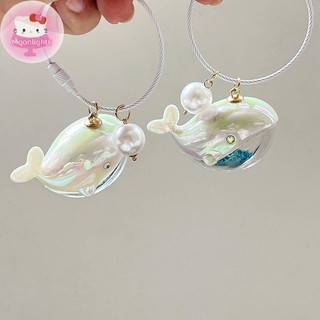 Ánh Trăng Dễ Thương Cá Voi Cá Heo Móc Khóa Động Vật Biển Búp Bê Móc Khóa Phụ Kiện Xe Hơi Dành Cho Nam Nữ Cặp Đôi Túi Trang Sức EN