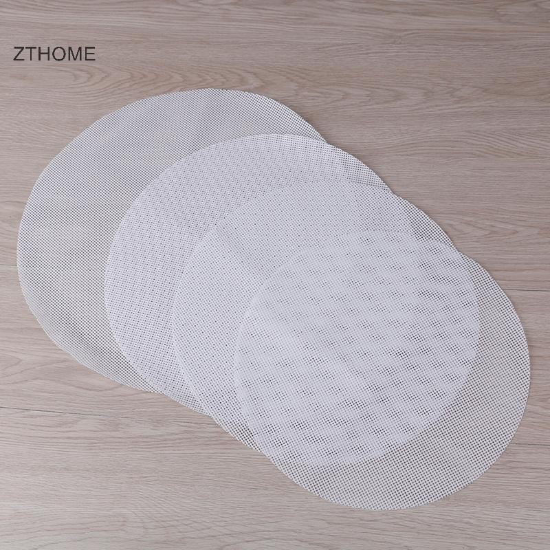 ZTHOME Tròn Chống Dính Silicon Lưới Vải Nướng Bánh Lót Hấp Miếng Lót Bánh Bao Buns Thảm HOT