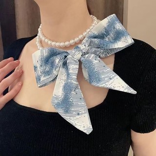 Khăn Lụa Vòng Cổ Phong Cách Hàn Quốc, Thích Hợp Mặc Mùa Hè