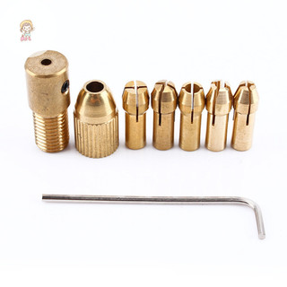 Twe 7 / 12 Cái / bộ Đồng Collet Micro Khoan Tự Kín Mũi Khoan Dụng Cụ Chuck Adapter Phát Hành Nhanh Keyless Bit Adapt 2-5mm VN