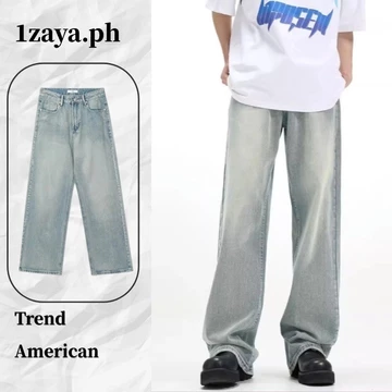 Quần Jean Thẩm Mỹ Cho Nam Vintage Maong Quần Nam Thời Trang Baggy Quần Nam Phố Cao Cấp Denim Quần Cho Nam Cắt Thẳng Rời Ống Rộng Quần Nam