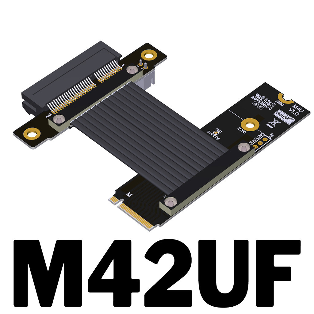 Cáp nối dài ADT-Link M.2 NVME sang PCI-E x4 x8 PCI-E 4.0x4 gen4 64G / bps Cáp chuyển đổi cho M2 NVME 2230 2240 2260 2280 Cáp nâng SSD