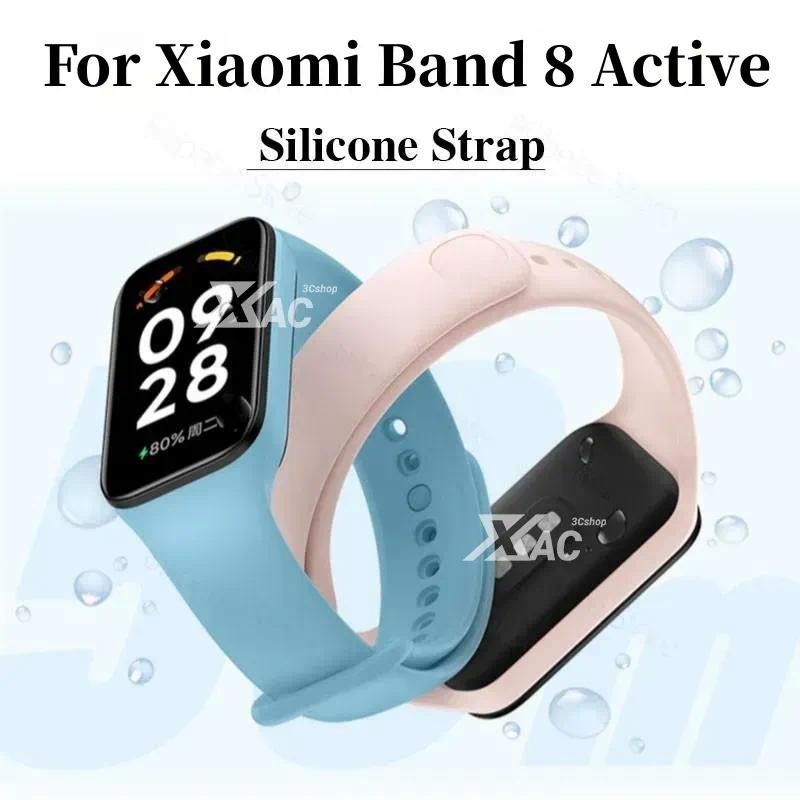 Dây đeo cho Xiaomi Smart Band 8 active Vòng tay Phụ kiện Dây đeo cổ tay silicon Dây đeo đồng hồ correa MiBand 8 hoạt động