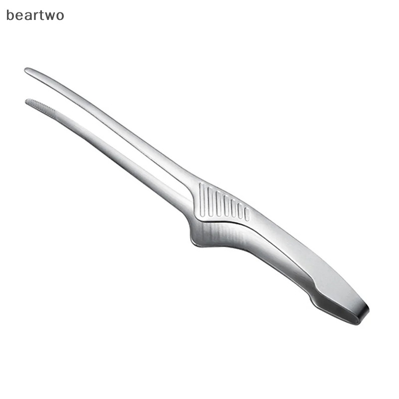 < Beartwo > Kẹp Thực Phẩm BBQ Kẹp Thịt Nướng Thép Không Gỉ Nhà Bếp Thực Phẩm Kẹp Thịt Chống Trơn Trượt Chống Dính Bít Tết Kẹp Dụng Cụ Nấu Ăn Nướng Nướng Đẹp