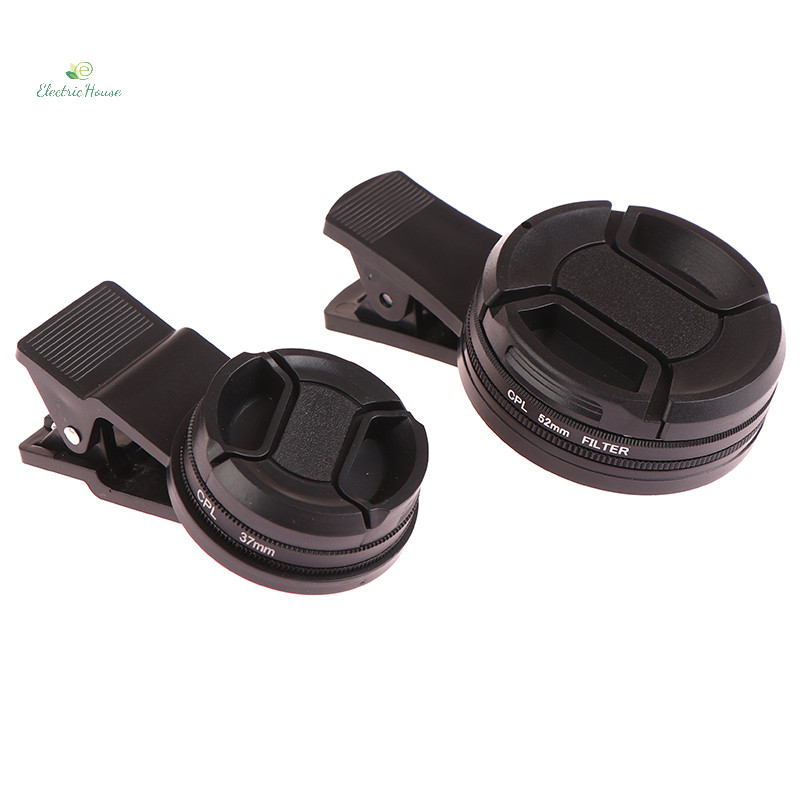 [Nhà Điện] Đa Năng Có Kẹp Điện Thoại Di Động Phân Cực Ống Kính Góc Rộng 37 / 52MM CPL Lọc Camera Tròn Phụ Kiện Màu Đen mới