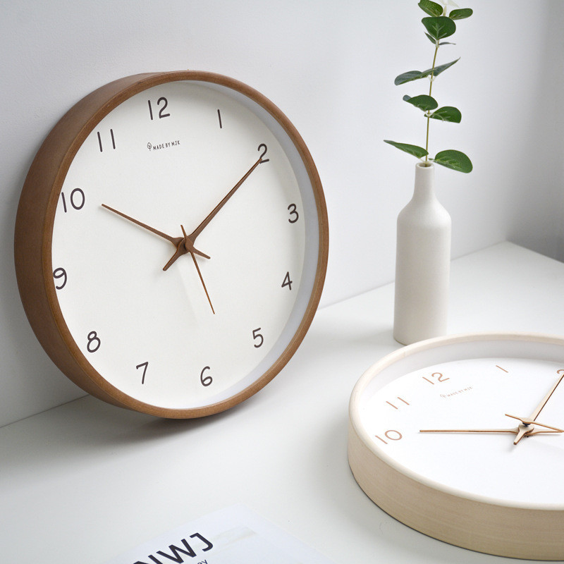 Đồng hồ treo tường bằng gỗ hiện đại 10 / 12 / 14 inch Đồng hồ treo tường im lặng hoạt động bằng pin cho phòng khách Vintage Nhật Bản Mộc mạc Trang trí nội thất Đồng hồ kỹ thuật số cho phòng khách, phòng ngủ, nhà bếp, văn phòng