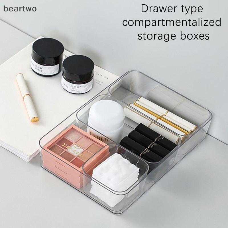 < Beartwo > Hộp Bảo Quản Để Bàn Ngăn Kéo Hộp Chia Hộp Đựng Ngăn Kéo Tổ Chức Bàn Hộp Trang Sức Hộp Sắp Xếp Trang Điểm Hộp Bảo Quản Trong Suốt Đẹp