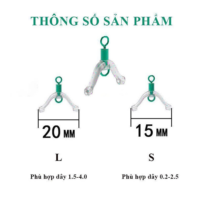 Chia Thẻo Silicon Chống Rối Dây Câu Kèm Khóa 9