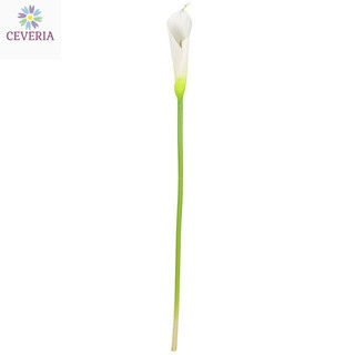 Cành hoa rum cuốn từ hoa cao su cao 50 cm, thân trắng không kèm lá chiều dài bông 10 cm