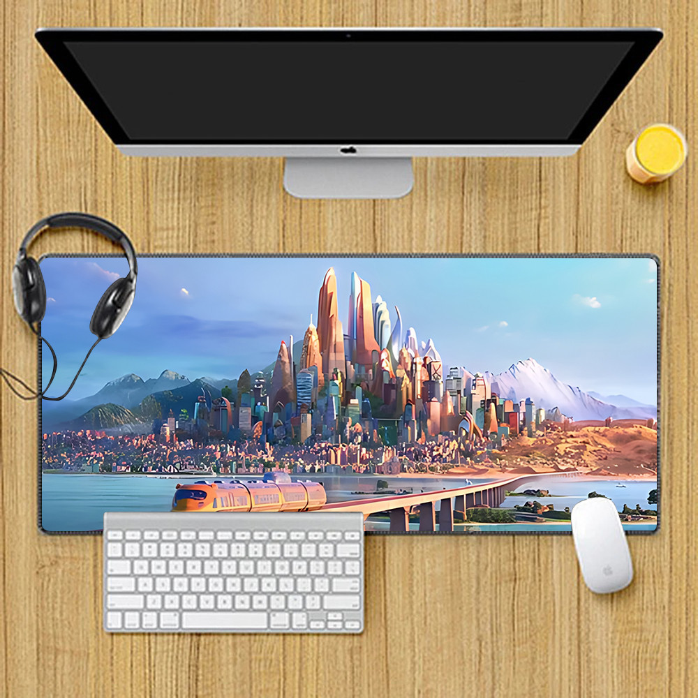 Zootopia Mousepad HD In Máy Tính Game Thủ Khóa Cạnh Chống Trơn Trượt Miếng Lót Chuột XXL90x40cm Bàn Phím PC Để Bàn Pad