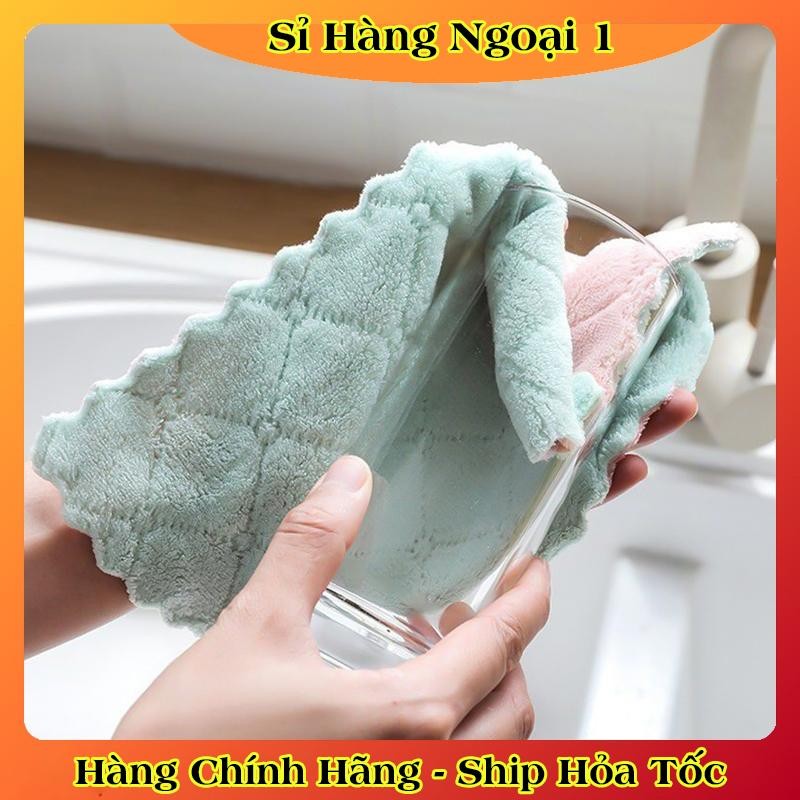 [1 CHIẾC] Khăn lau bếp đa năng 2 mặt siêu thấm (lau bếp, bát đĩa, bàn ghế...) kháng khuẩn