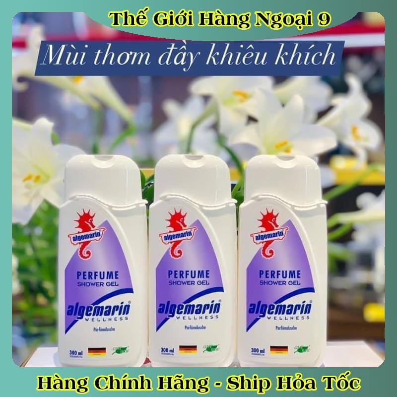 Sữa tắm cá ngựa hương nước hoa ALGEMARIN Exclusive Perfume Shower Gel chai nhọn/vuông 300/600ml của Đức
