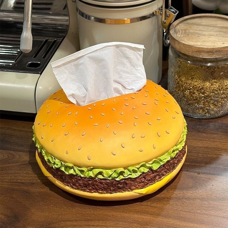 Hộp đựng khăn giấy Burger Sáng tạo người sành ăn thực tế phòng khách hộp bơm nhà vui vẻ Trang trí trang trí