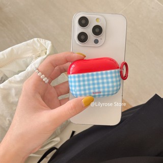 Vỏ Tai Nghe Đơn Giản Cho AirPods Pro2 AirPods 1 2 3 Apple EarPods Bảo Vệ Tai Nghe Không Dây Có Dây Buộc Đỏ Và Xanh IMD Sang Trọng Apple Dễ Thương