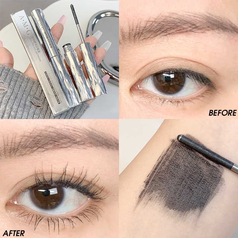 A.m. Mascara ống thép nhỏ G - Kem dưỡng lông mày - Kem lót lông mi - Chống thấm nước, dày, xoăn, lâu trôi, không nhòe - Nối mi - Mỹ phẩm trang điểm nữ