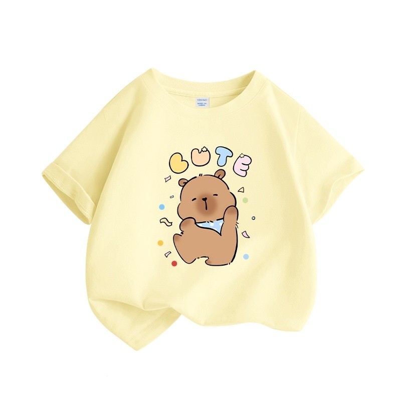 Áo Thun Nữ capybara Áo Thun Tay Ngắn thường ngày và thời trang mềm mại, thoải mái và thoáng khí
