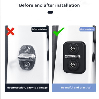 Nissan Silicone Car Door Lock Protective Cover Car Door Lock Shock Absorber Pad Thickened Anti-collision Sticker for Nissan Rogue SUV GT-R  Rogue Sport Ariya  Altima Frontier