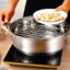 Giá hấp dụng cụ nấu nướng bằng thép không gỉ Giá đỡ nồi nướng Airfryer Grill Phụ kiện thực phẩm Giá hấp nhà bếp [BK]