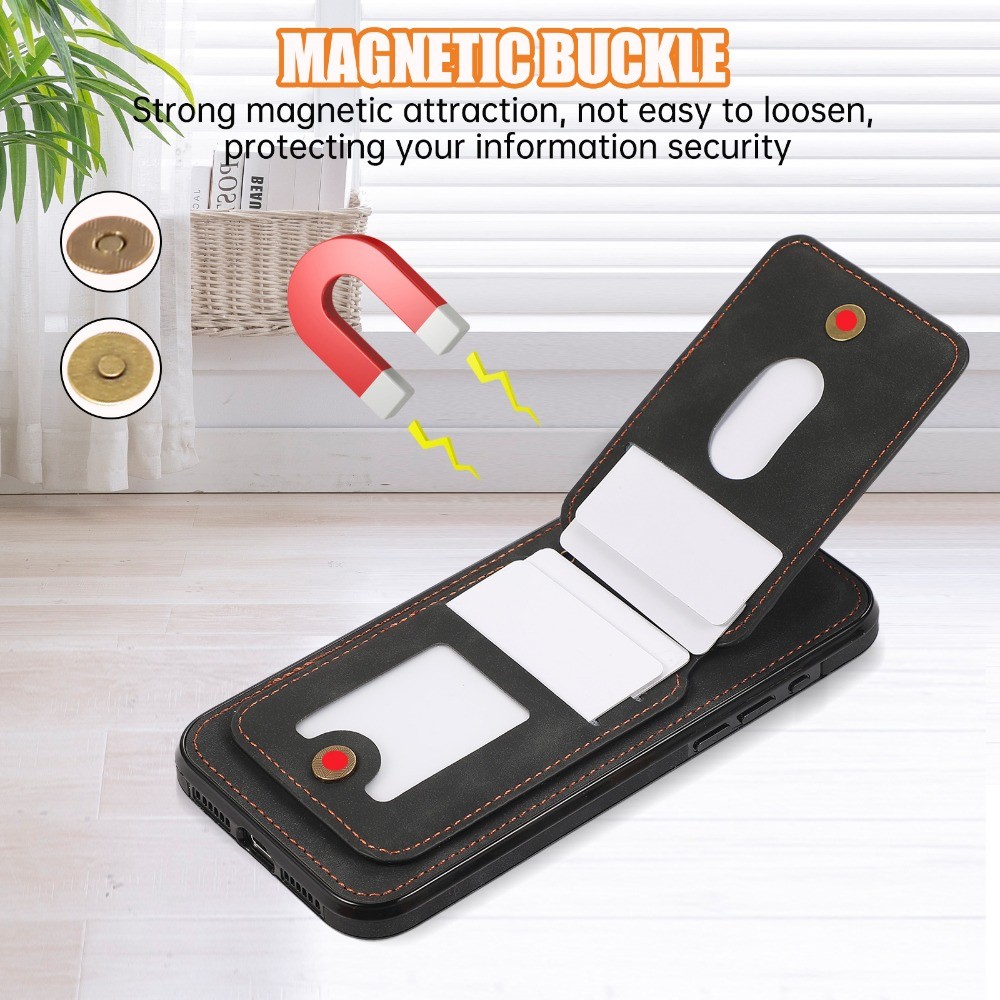 Ví Lật Da PU Ốp Lưng Điện Thoại IPhone 16 15 14 11 Pro Max 13 12 MIni X XS XR 7 8 Plus Vỏ Đựng Khe Cắm Thẻ Đeo Ngang