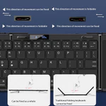 Bàn phím có thể gập lại Bluetooth có đèn nền Jomaa RGB với màn hình mức pin Bàn phím gấp không dây có thể sạc lại với Touchpad / Numberic cho Windows / Android / Mac / ISO — ảnh 6