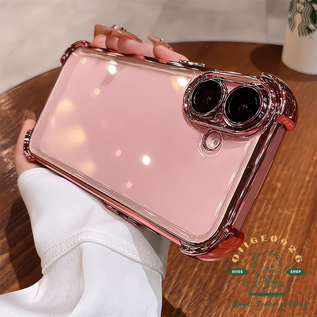 Mạ túi khí chống rơi Vỏ điện thoại iphone16 Pro Max 15 14 13 12 11 vỏ cho iPhone XR / XS vỏ silicon mềm TPU chống sốc