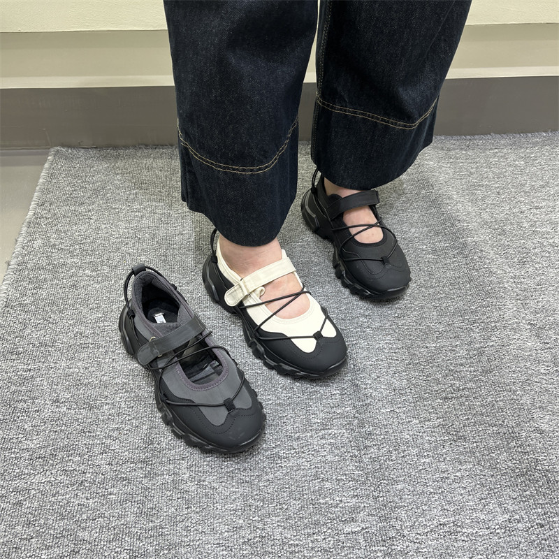 Kd 2026 Phong Cách Mới Đế Dày Thể Thao Mary Jane Giày Nữ Mùa Thu Phẳng Khóa Dây Velcro Ngoài Trời Tăng Chiều Cao Nữ