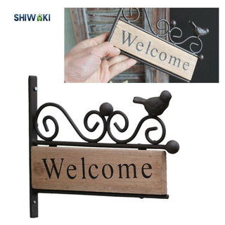 Chào mừng Ký hiệu Handmade Porch Bird Pattern Trang trí tiệc trong nhà Trang trí màu nâu