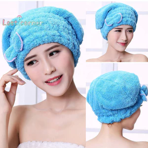 Microfibre Nhanh Khô Tóc Tắm Spa Nơ Quấn Khăn Mũ Tắm Phụ Kiện Phòng Tắm Tắm Tắm Cho Nữ Tóc [Mới]