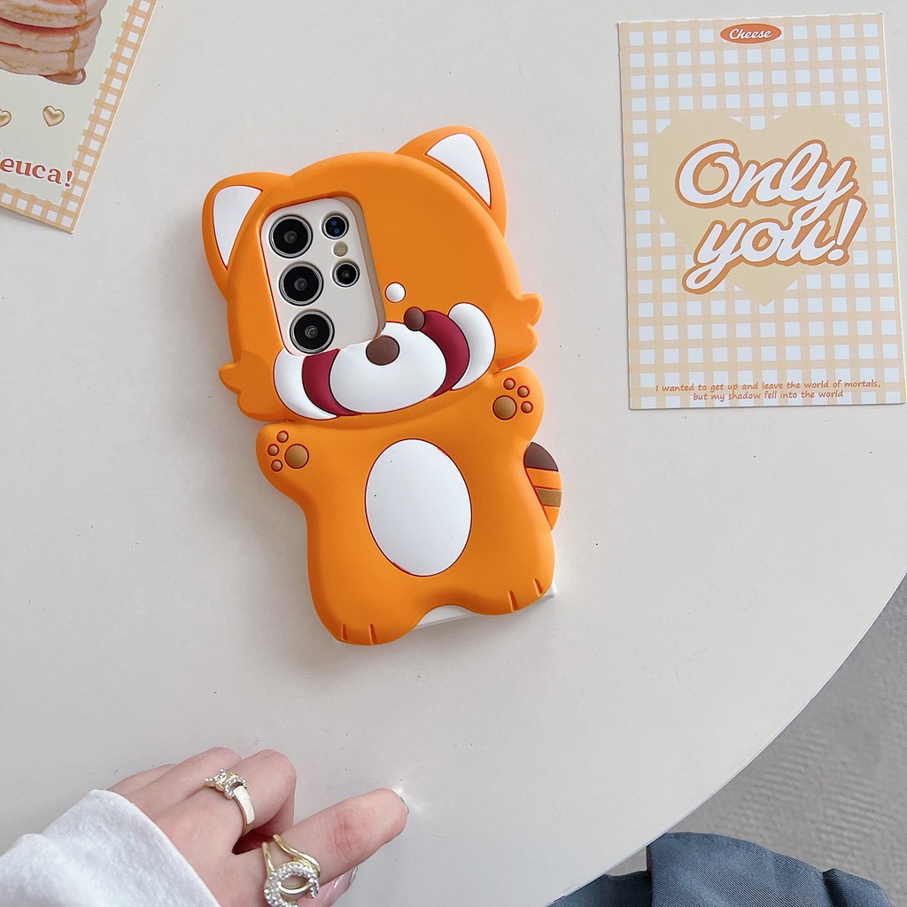 Dành Cho OPPO A18 A38 A58 A98 A79 A80 A77 A78 A60 A96 A95 A94 A93 A55 A54 A74 A53 A57 A73 A16 A54S A3PRO Ốp Điện Thoại Di Động Họa Tiết Gấu Trúc Màu Nâu Độc Đáo Silicon Vỏ Mềm