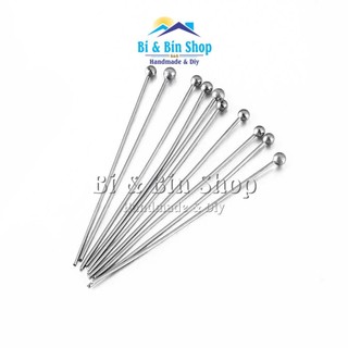 Đinh Inox Đế Hạt Tròn Dùng Xỏ Hạt Chuỗi, Hạt Trai Làm Trang Sức Handmade, Làm Đồ Thủ Công