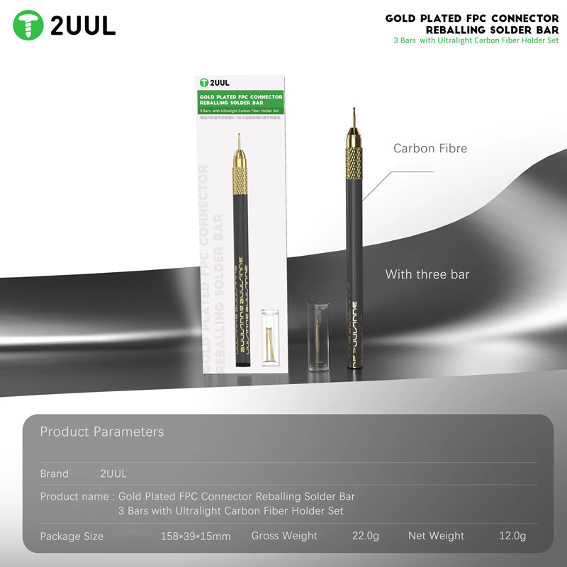 2UUL SC98 Mạ Vàng FPC Kết Nối Reballing Thanh Hàn Cho Điện Thoại Di Động PCB Bảo Trì Nhanh Tinning Sợi Carbon Bộ Giá Đỡ