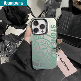 ibumpers Ốp Lưng iPhone Xinh Ngầu Stone Island Ốp Điện Thoại Ốp Điện Thoại IMD Cứng Trơn Chống Bẩn Chống Sốc Cho Iphone 15 14 12 13 11 Pro Max