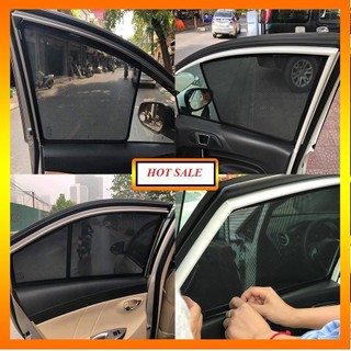 Rèm che nắng theo xe cao cấp hút, rèm chắn nắng ô tô, chắn nắng theo xe ô tô - bộ gồm 4 tấm SUNND