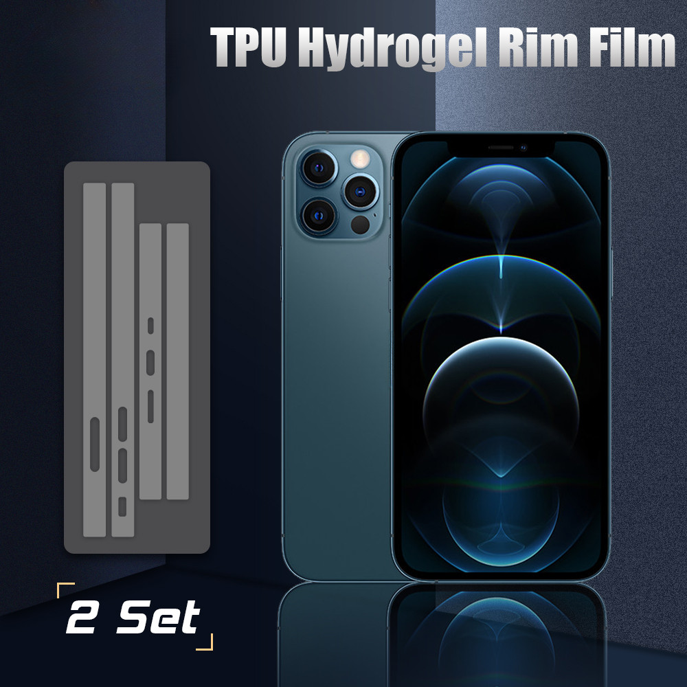 Iphone16 16Pro 16PrMax 16Plus 2 Bộ 500D HD Trong Suốt Mờ Mờ Mờ Cạnh Bên Mềm Hydrogel Phim Miếng Dán Cho iPhone 16 15 14 13 12 Pro Max Plus Mini Chống Trầy Xước Khung Điện Thoại Bảo Vệ