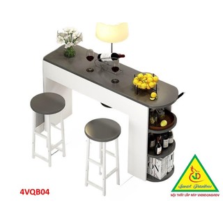 Quầy bar mini gỗ MDF 4VQB04 ( Không ghế ) - NỘI THẤT LẮP RÁP VIENDONGADV
