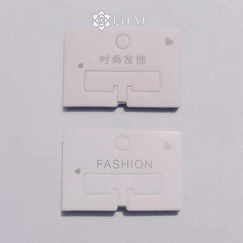 Qrhyk 50 Cái Đơn Giản Kẹp Tóc Bao Bì Thẻ Giấy Thời Trang Phụ Kiện Tóc Hiển Thị Thẻ Kẹp Tóc Tông Kẹp Tóc Thẻ Chủ Mới