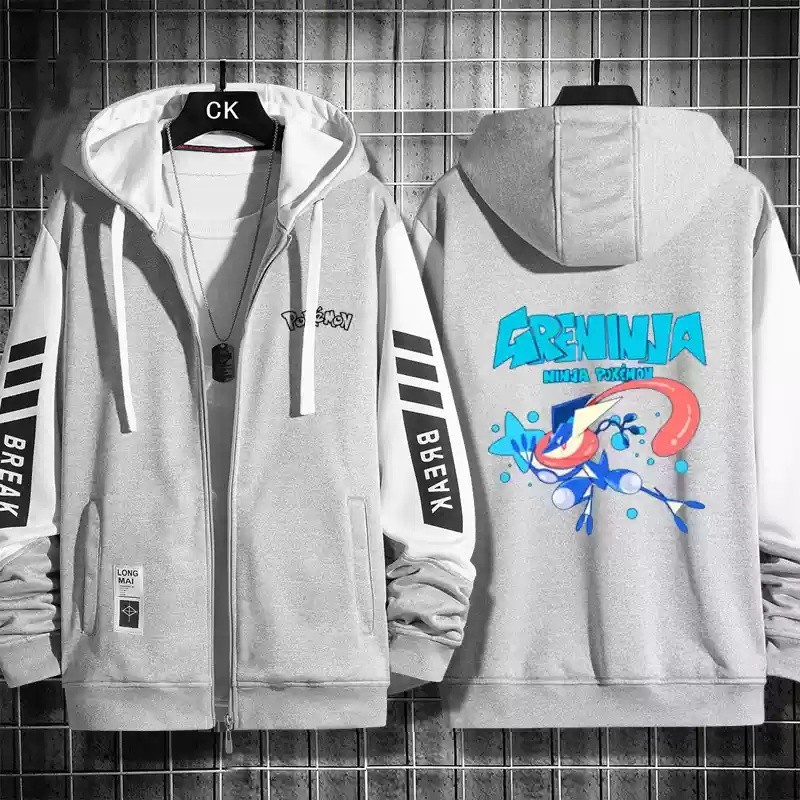 Áo khoác hoodie GN Pocket Monster Pokémon Greninja unisex, dài tay, cosplay