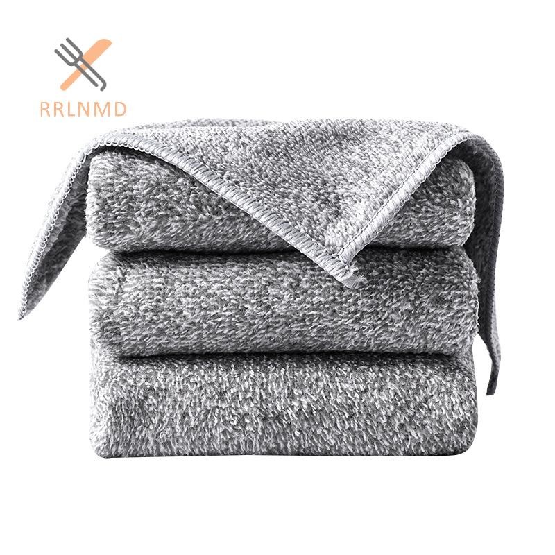 Rrlnmd > Khăn lau nhà bếp mềm Khăn lau sợi than Khăn lau bát đĩa Thấm hút không dầu Khăn lau bát đĩa Khăn lau bát đĩa MỚI