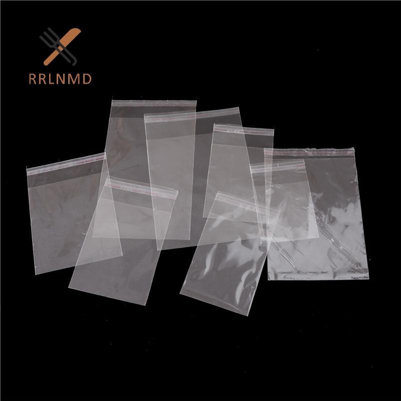 Rrlnmd > 100 Cái / túi OPP Clear Seal Trang sức bằng nhựa tự dính Túi đóng gói tại nhà MỚI