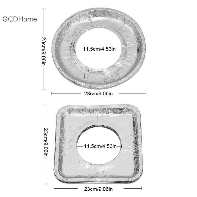 Gcdhome 10 Cái / bộ Dày Lá Nhôm Có Bếp Gas Chống Dầu Miếng Lót Bảo Vệ Bao Bằng Chống Vệ Sinh Miếng Lót Nhà Bếp Làm Sạch Phần HOT
