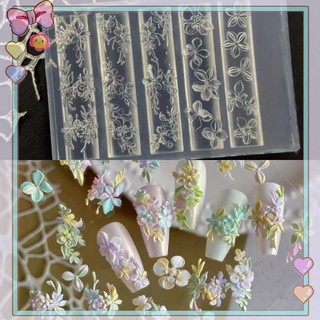 [beautifulhome] Khuôn Làm Móng Silicon Trái Cây 3D Cánh Hoa Ngọt Ngào Thiết Kế DIY Mẫu Làm Móng Tay Khắc Móng Tay Nghệ Thuật Stencil Dụng Cụ Khuôn Dập Mềm [vẻ Đẹp]