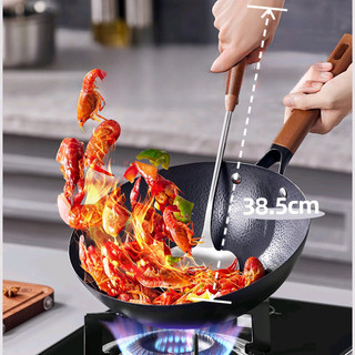 Thìa thép không gỉ 316, thìa nấm cầm tay dài bằng gỗ óc chó, thìa nấu ăn, thìa đựng đồ dùng nhà bếp gia dụng, dày dặn