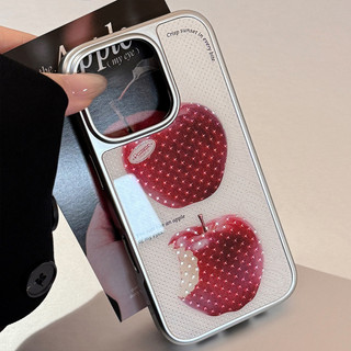 [Sheren] Vỏ điện thoại cao cấp Gilt Red Apple Thích hợp cho i16 15 14 13 12 11 pro max Vỏ bảo vệ chống sốc