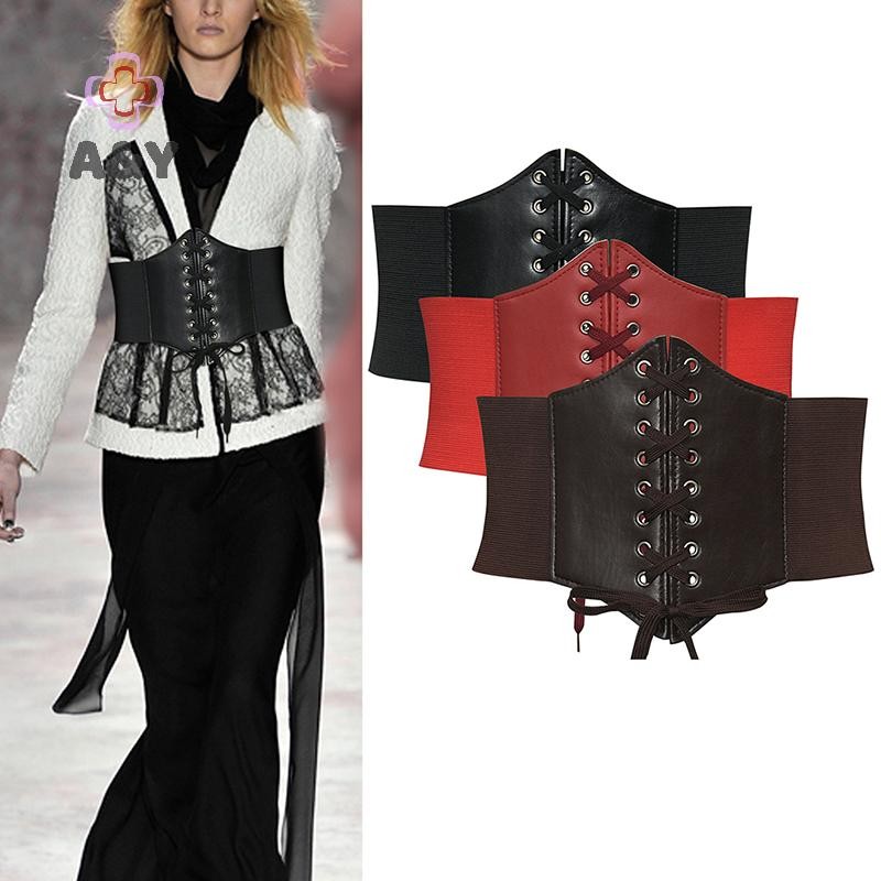 Thắt Lưng A & Y Cho Nữ Eo Corset Da Rộng Giảm Béo Thắt Lưng Cơ Thể Co Giãn Thắt Lưng Có Thể Điều Chỉnh Đầm Thắt Lưng.