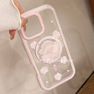 Ốp Lưng Cho iPhone 11 12 13 14 15 16 Pro Max Apple iPhone Case 14Plus 15Plus 16Plus Chống Rơi Trong Suốt Từ Điện Thoại Cầm Màu Hồng