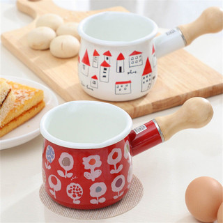 10cm Mini Đôi Miệng Đơn Tay Cầm Nồi Sữa Men Nồi Sữa Nhỏ Nồi Mì Ăn Liền Tay Cầm Đơn Thực Phẩm Cho Bé Nồi Gia Đình A9AS