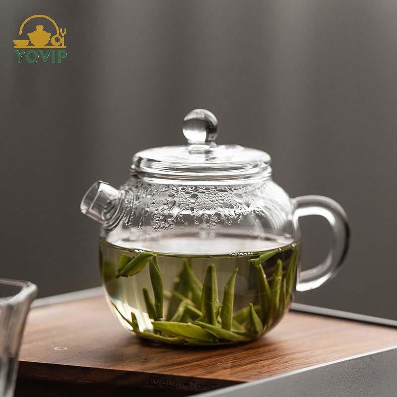 YOVIP 150ml / 5oz Thủy Tinh Trong Suốt Ấm Trà Borosilicate Cao Cho Đồ Uống Nóng Ấm Trà Cho Một Người Kung Fu Cho Văn Phòng Tại Nhà Cafe VN